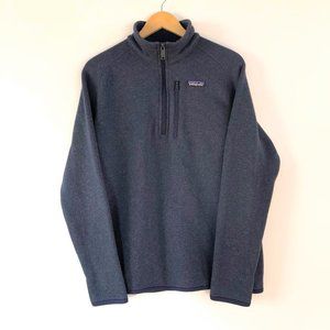 Patagonia Women's Better Sweater 1/4 Zip Navy Blue Size M